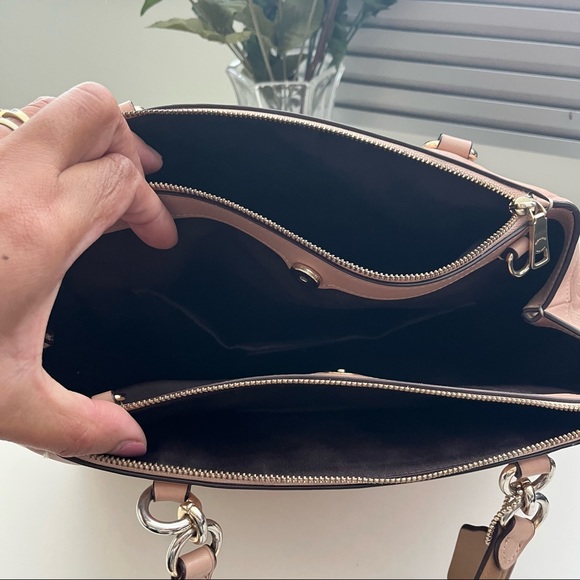 Coach Nude Pink Carryall Leather Signature Bag - Picture 4 of 7